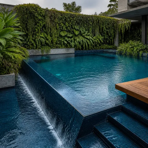Dark tiles, living walls, dissolved edges: how 2026 pool design is trading spectacle for sensation