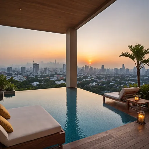 Elegant hotel rooms with private swimming pools in Bangkok for refined city escapes