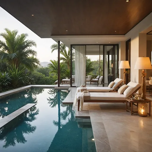 Elevate your escape with a refined hotel suite featuring a private pool