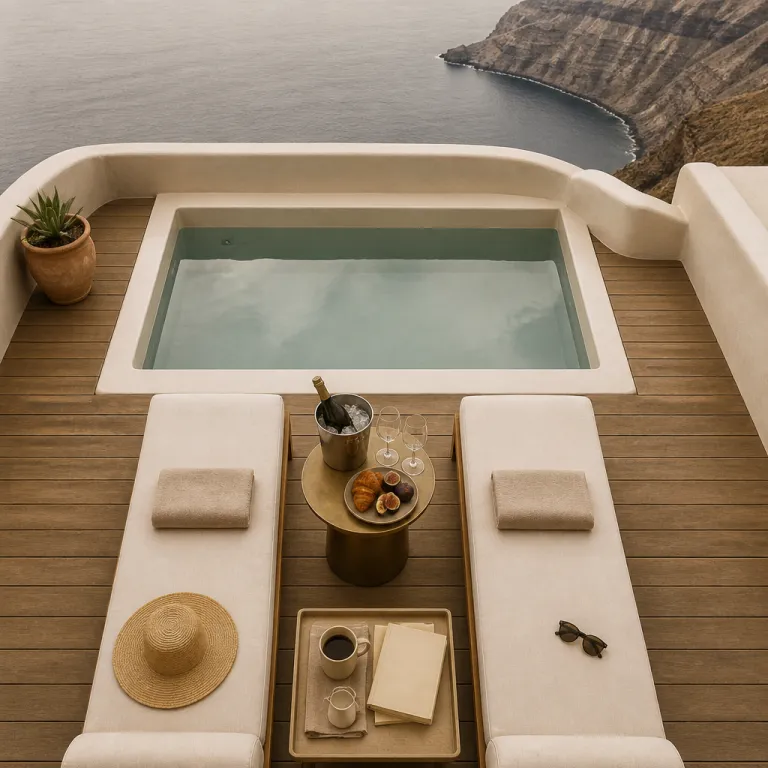 Santorini Greece honeymoon escapes with private pool suites on the caldera