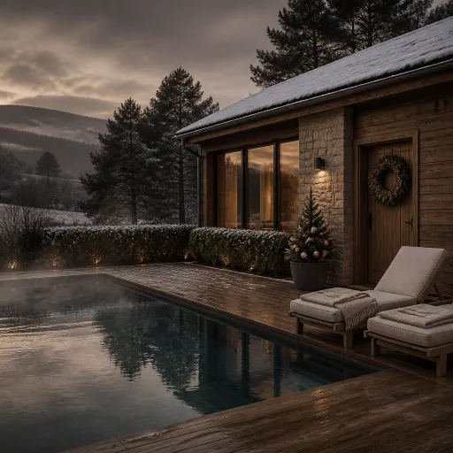 Christmas holiday lodges in countryside sanctuaries with private pools